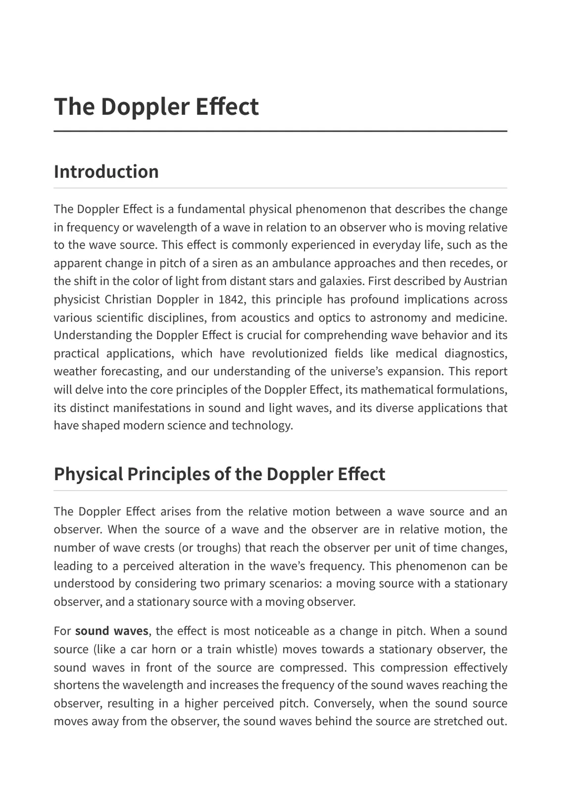 غلاف تقرير The Doppler Effect