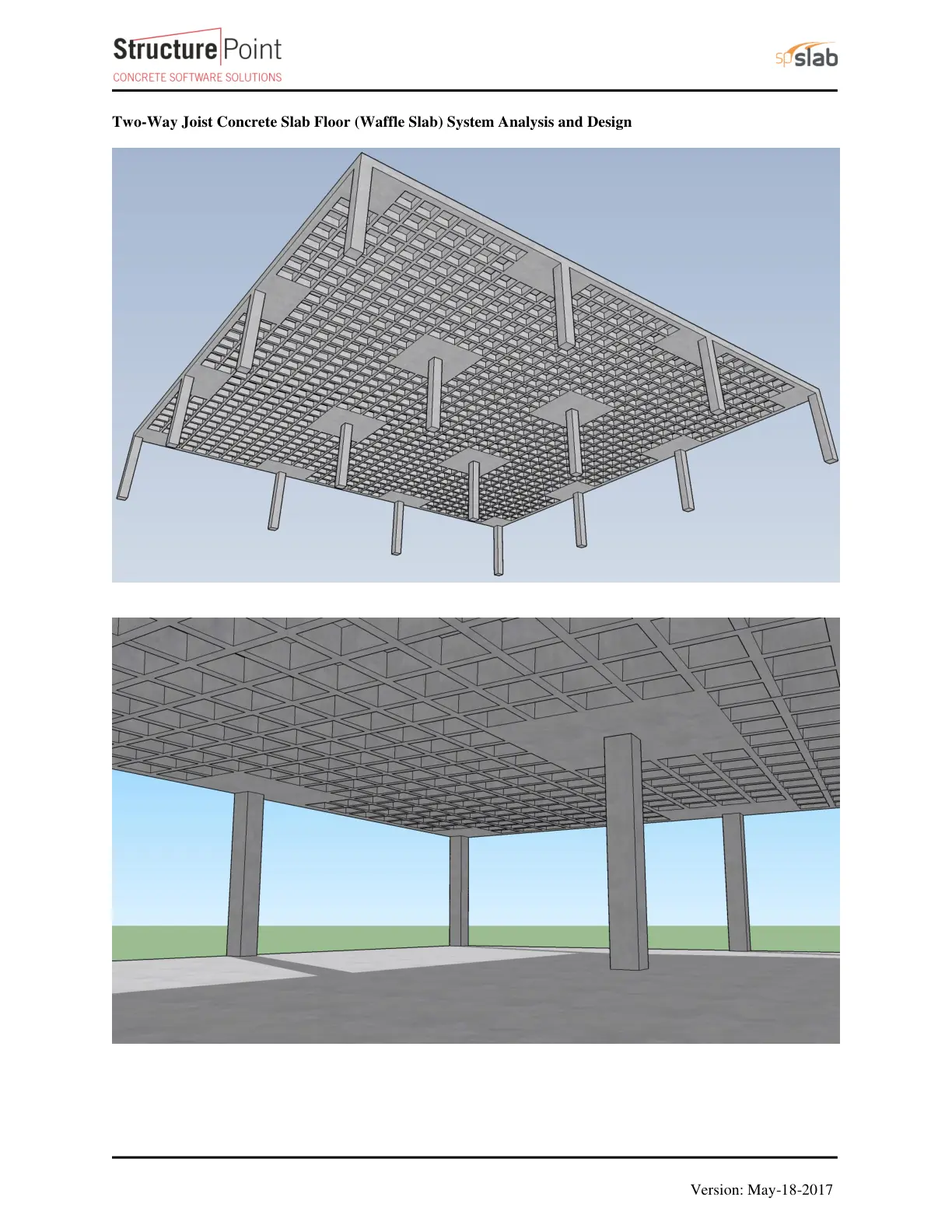 غلاف تقرير Two-Way Joist Concrete Slab Floor (Waffle Slab) System Analysis and Design