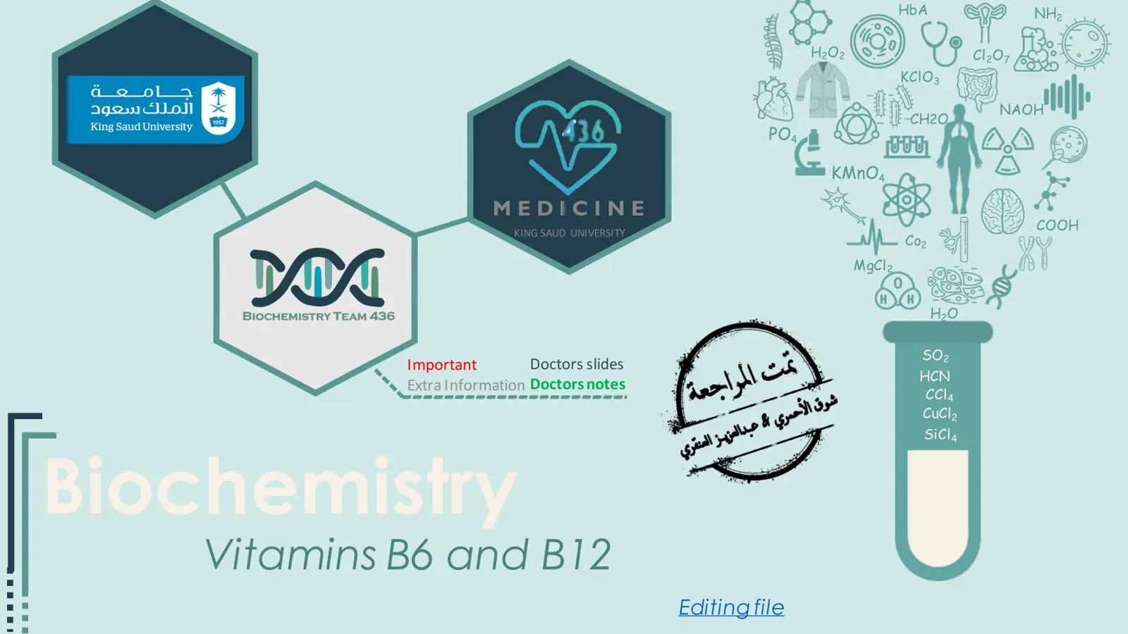 غلاف تقرير Biochemistry Vitamins B6 and B12