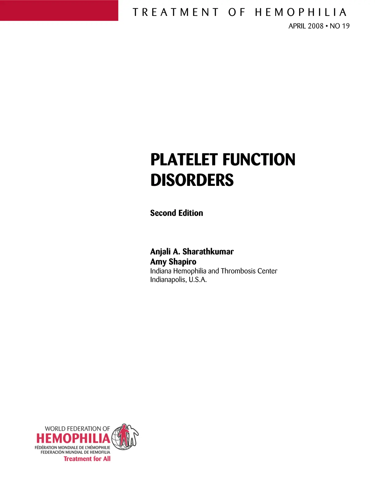 غلاف تقرير PLATELET FUNCTION DISORDERS