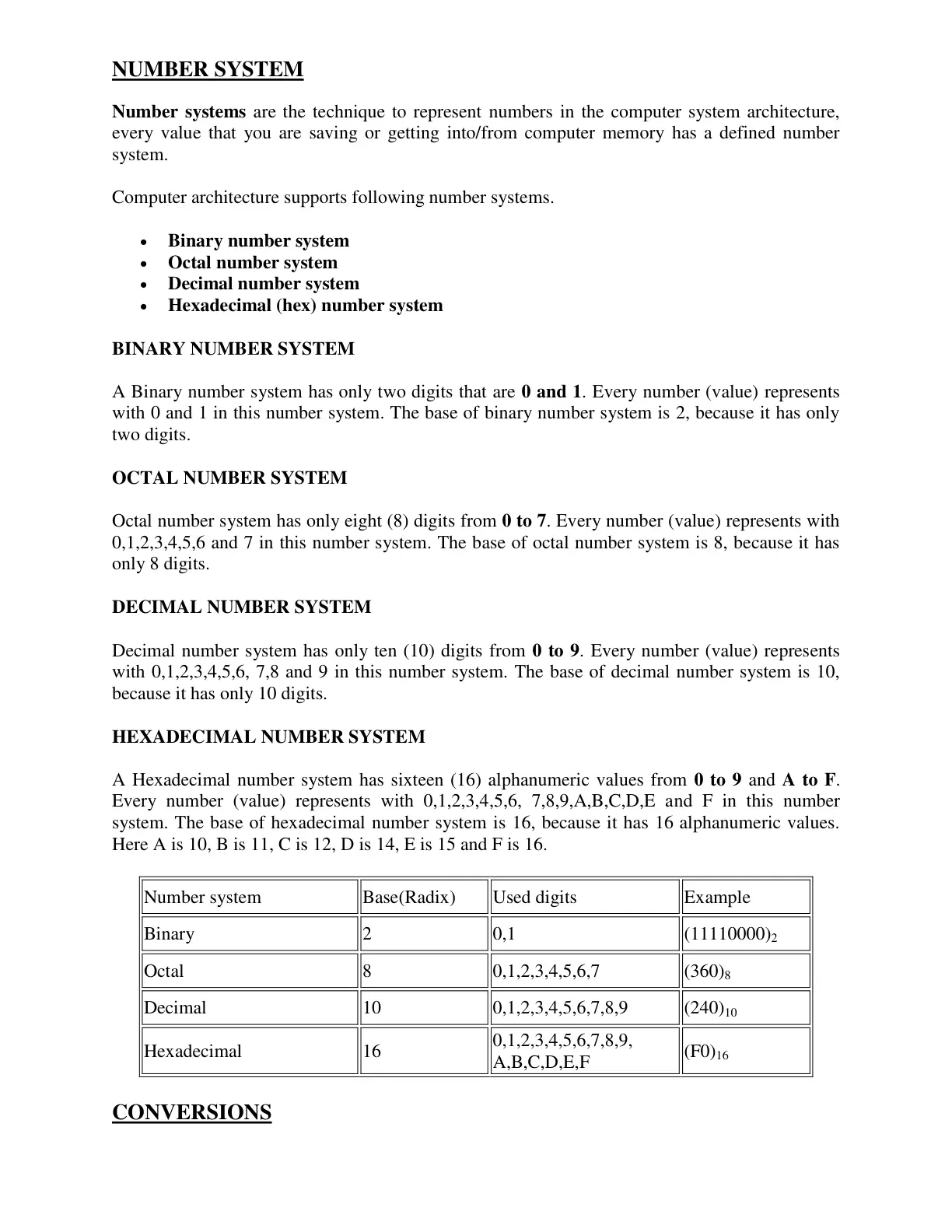 غلاف تقرير NUMBER SYSTEM