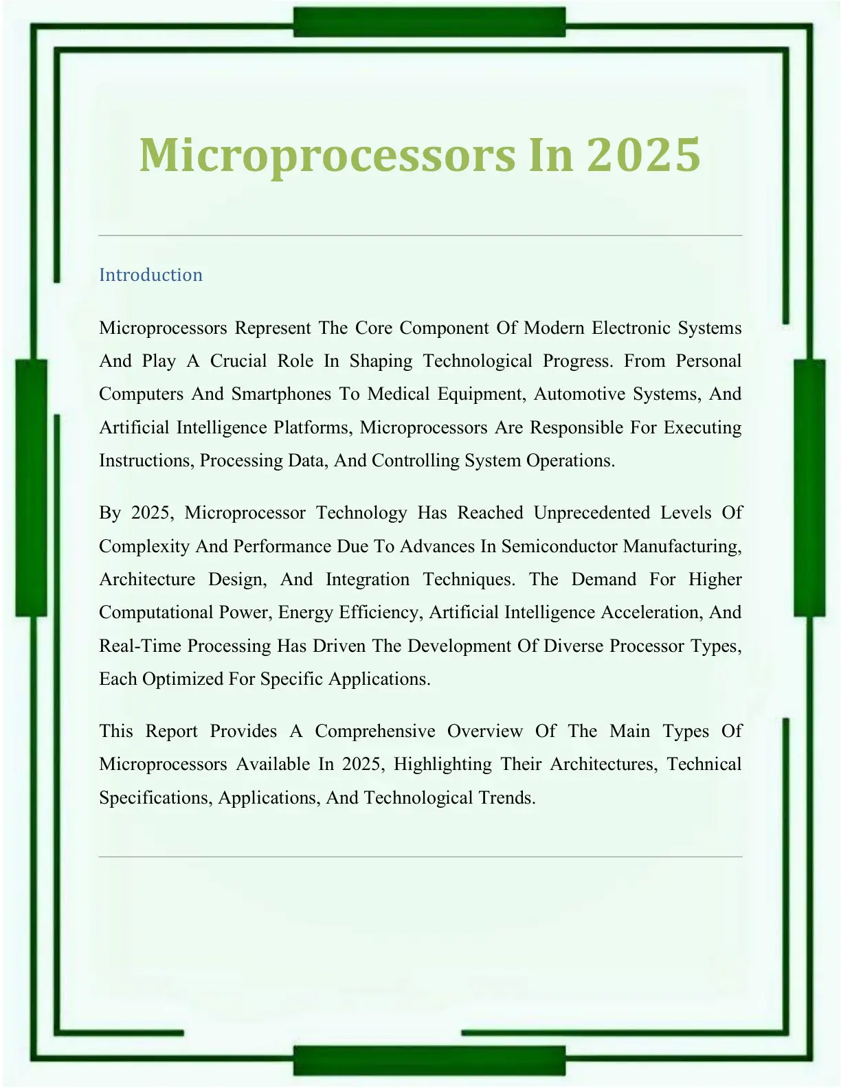 غلاف تقرير Microprocessors In 2025