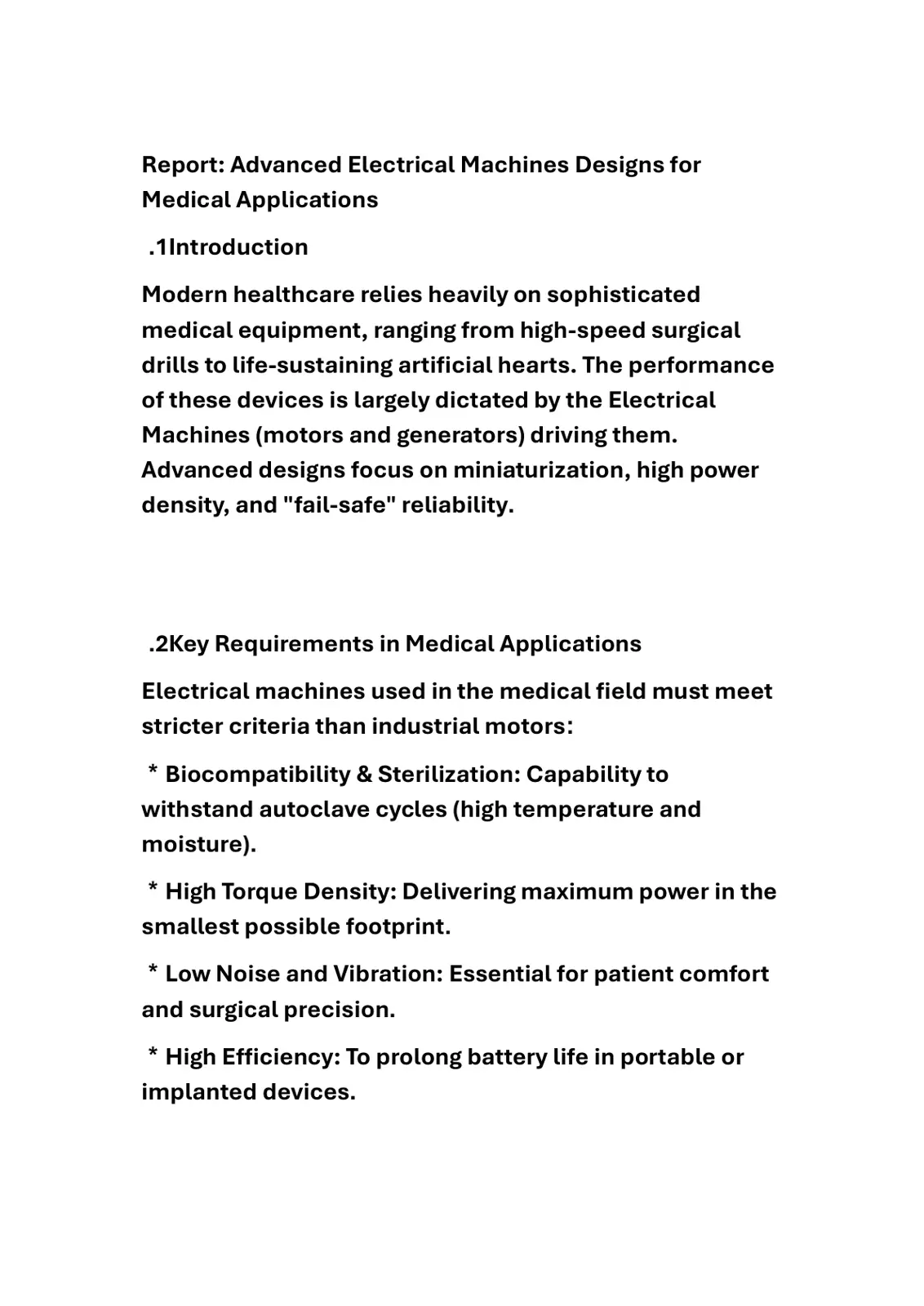 غلاف تقرير Advanced Electrical Machines Designs for Medical Applications