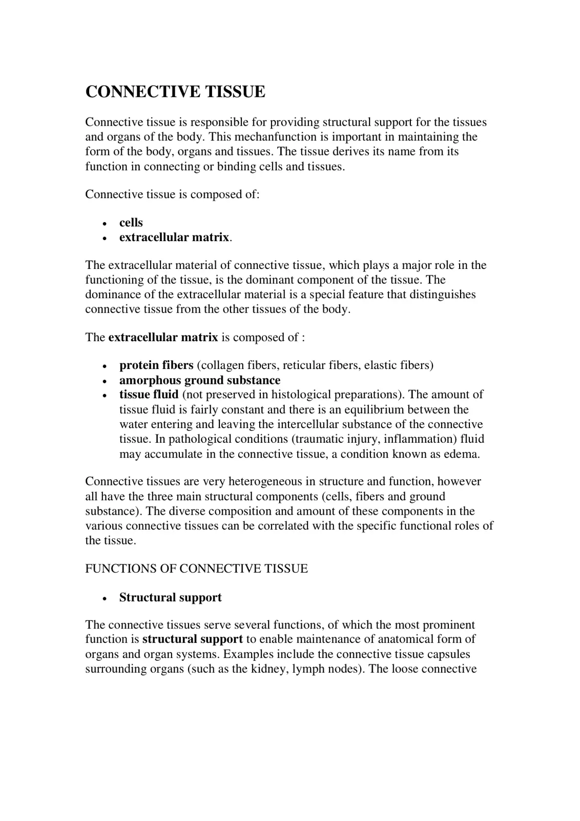 غلاف تقرير CONNECTIVE TISSUE