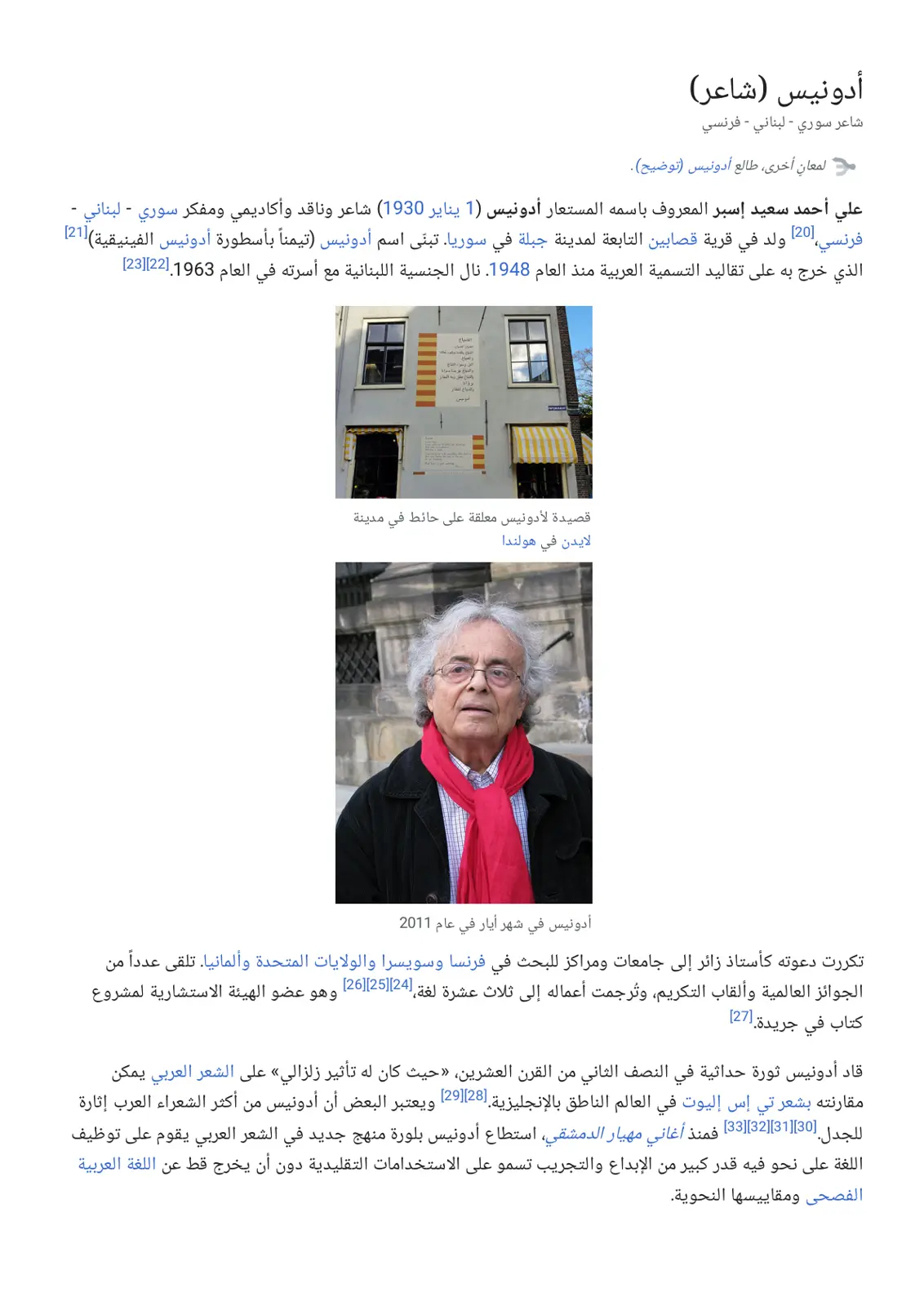 غلاف تقرير أدونيس (شاعر)