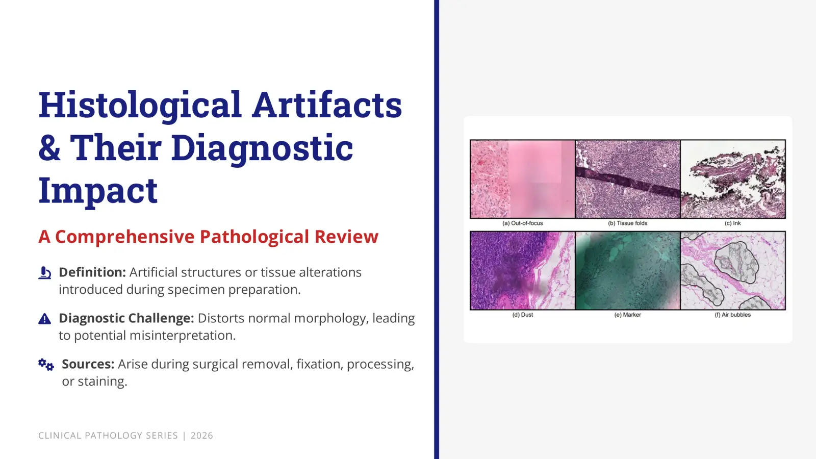 غلاف تقرير Histological Artifacts & Their Diagnostic Impact: A Comprehensive Pathological Review