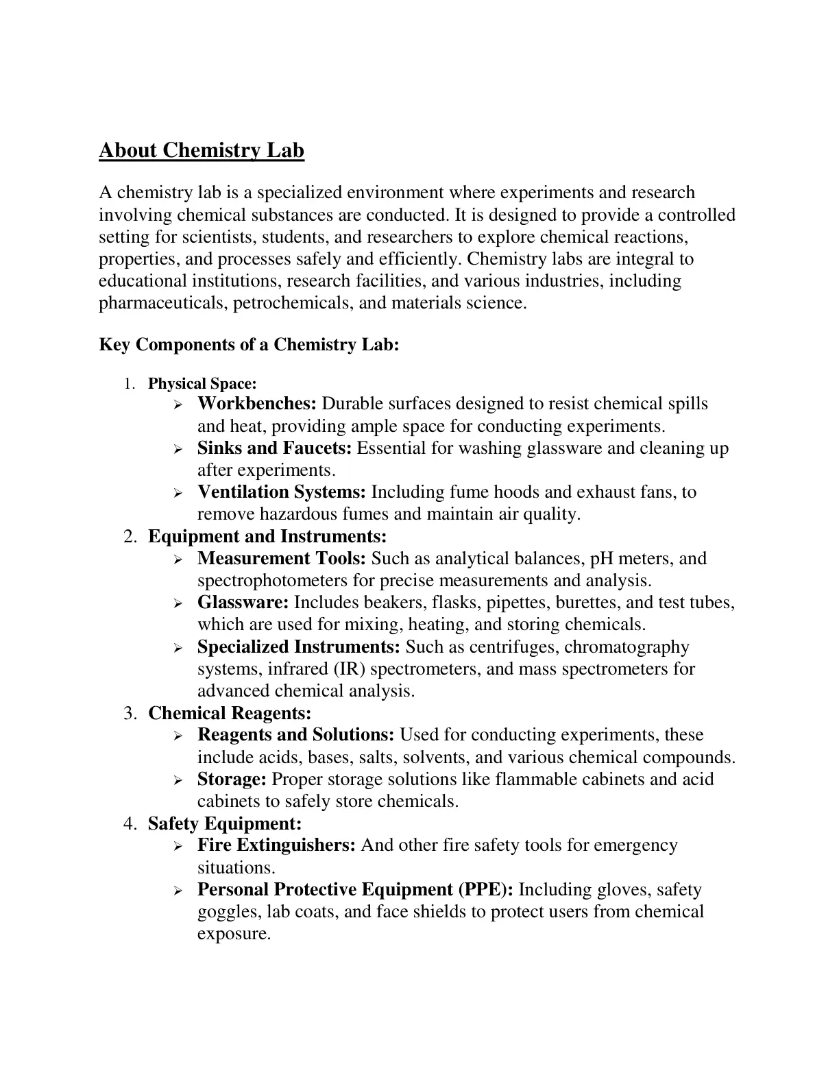غلاف تقرير About Chemistry Lab