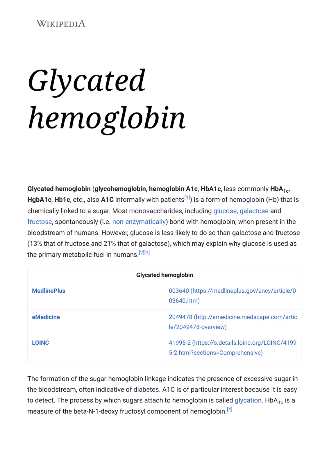 غلاف تقرير Glycated hemoglobin
