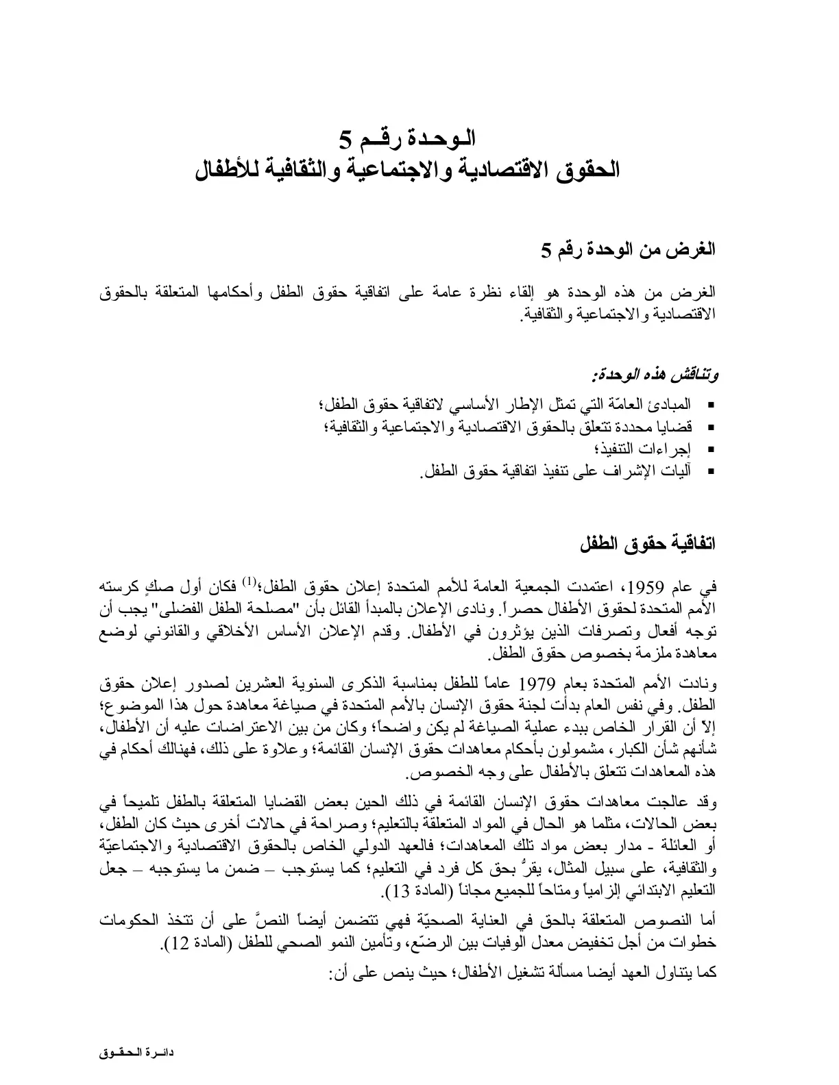 غلاف تقرير الحقوق الاقتصادية والاجتماعية والثقافية للأطفال