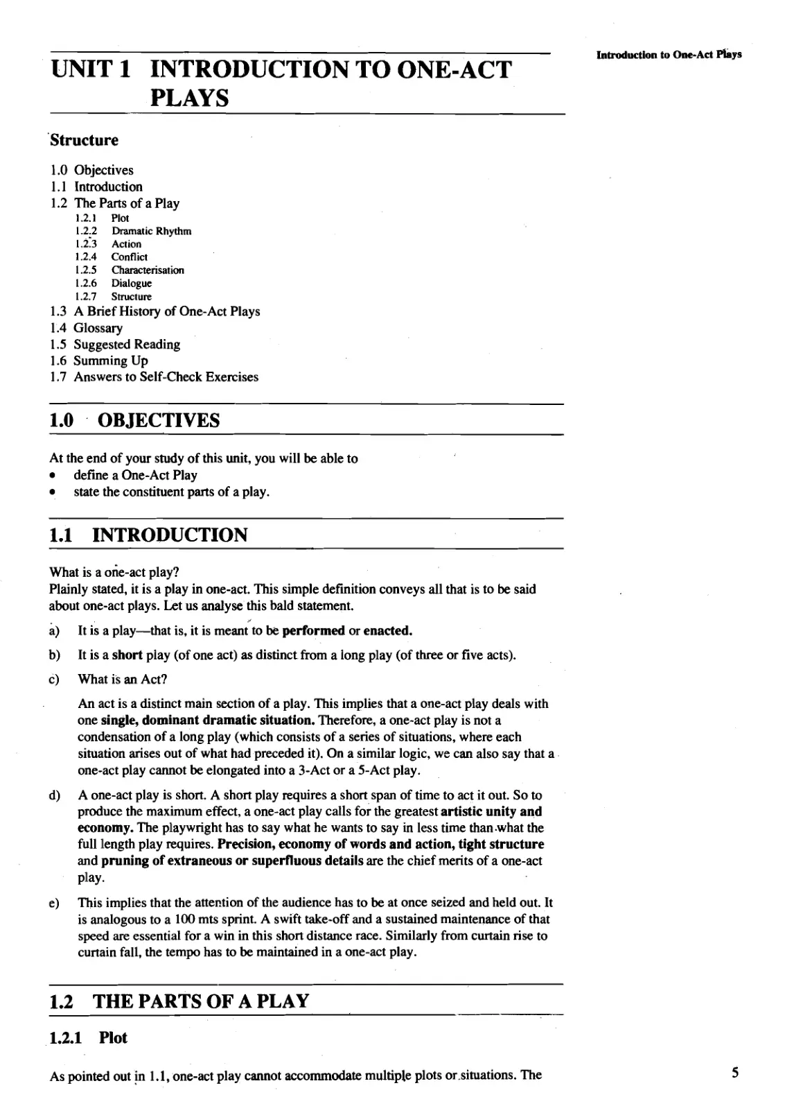 غلاف تقرير UNIT 1 INTRODUCTION TO ONE-ACT PLAYS
