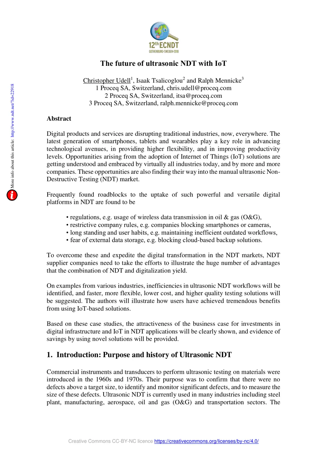 غلاف تقرير The Future of Ultrasonic NDT with IoT