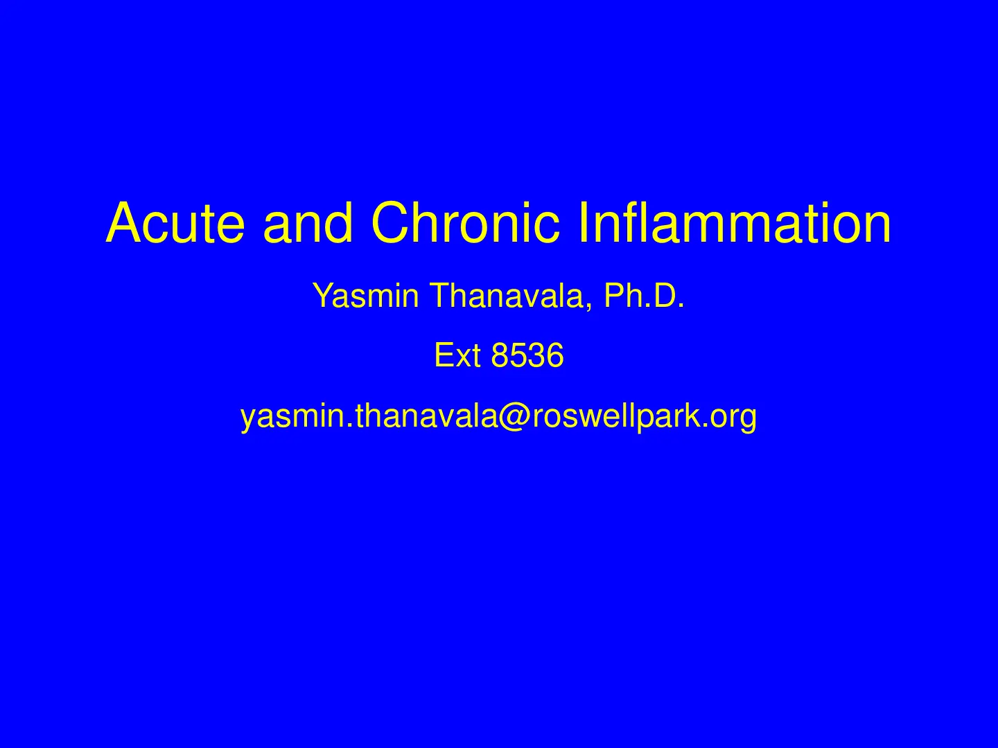 غلاف تقرير Acute and Chronic Inflammation